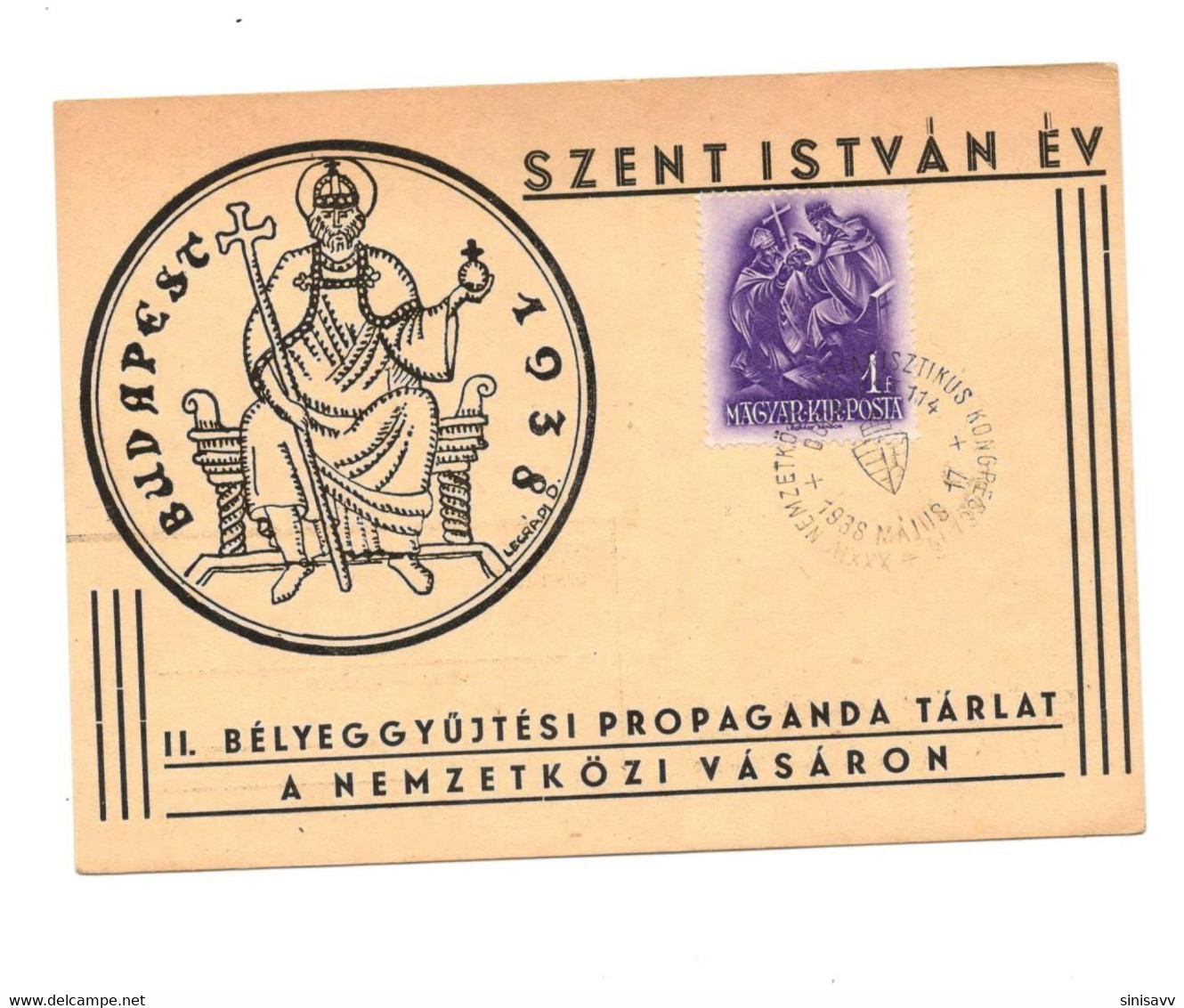 HUNGARY - BUDAPEST 1938 -  "SZENT ISTVAN EV" - Herdenkingsblaadjes