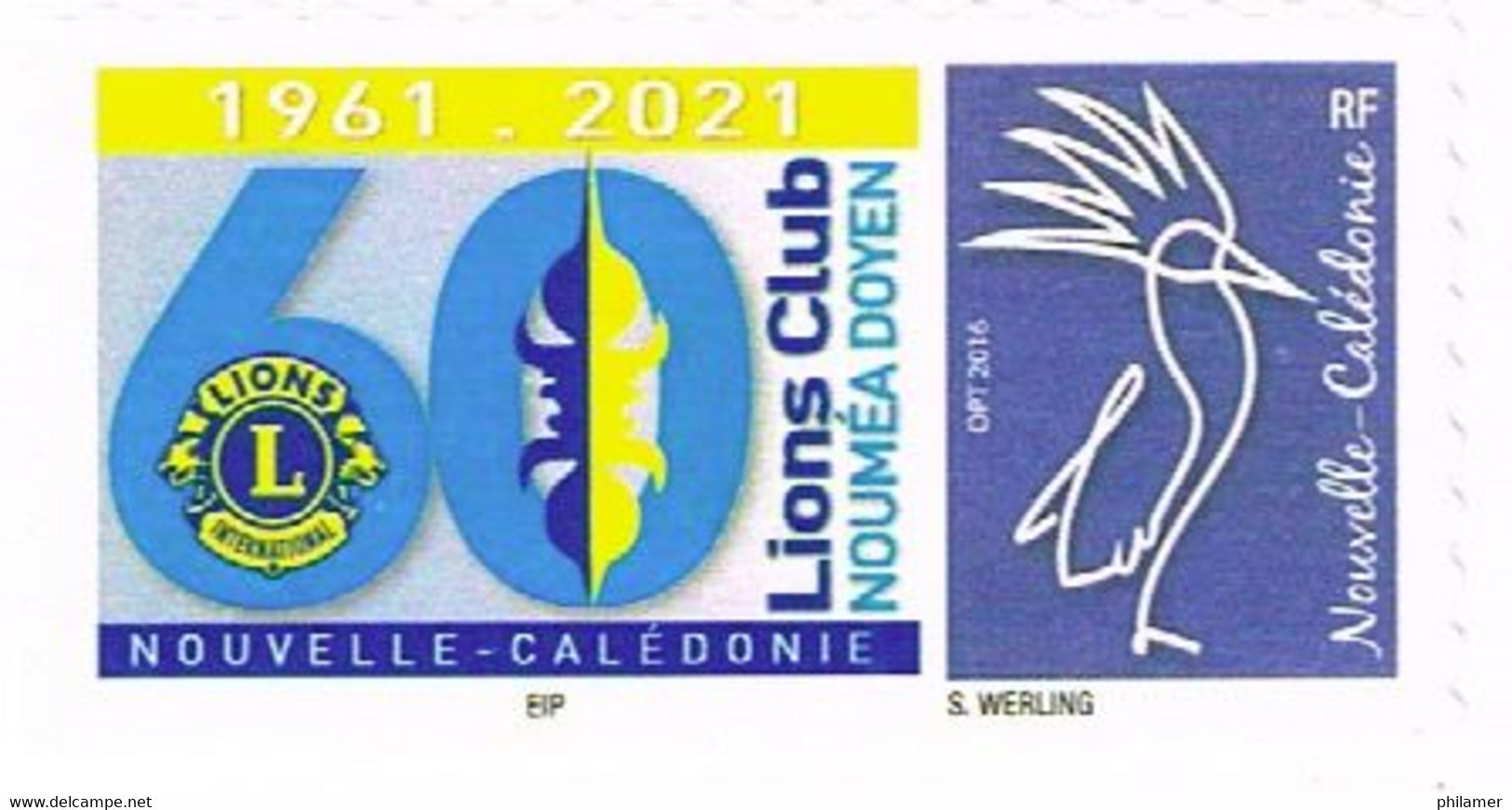 Nouvelle Caledonie Caledonia Timbre Personnalise A Moi Autocollant Prive Lions Club Noumea Doyen 2021 Unc IEP Sous CALED - Nuovi