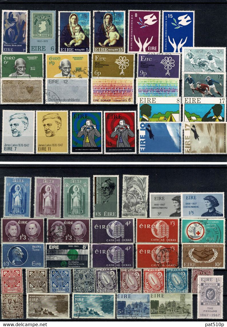 IRLANDE EIRE EIREANN Surcharge Lot Collection De 1922 à 1940 Et Jusqu'en 1961 Et Plus - Collections, Lots & Séries