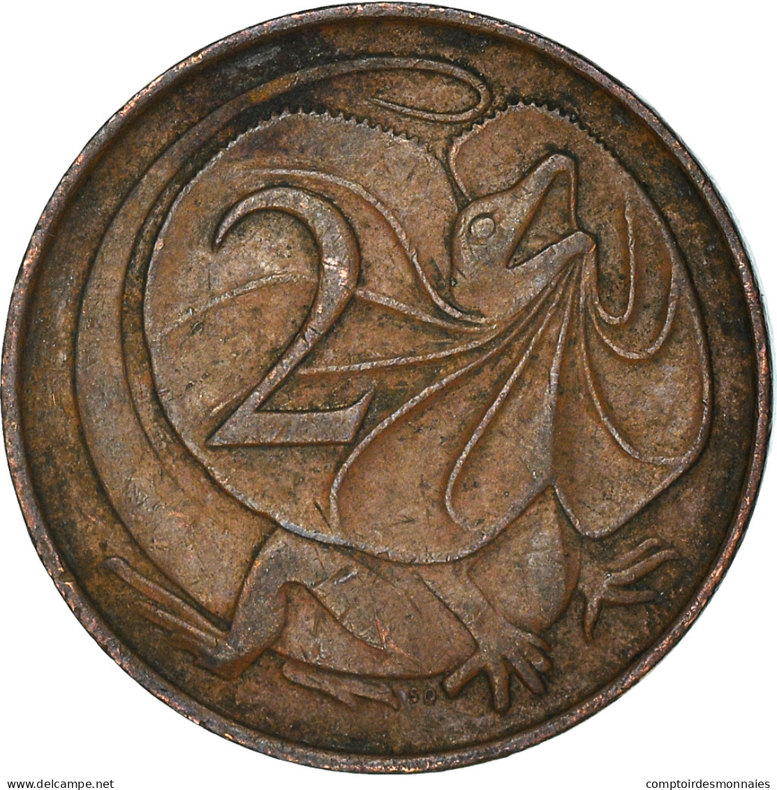 Monnaie, Australie, Elizabeth II, 2 Cents, 1966, Melbourne, TTB, Bronze, KM:63 - Victoria