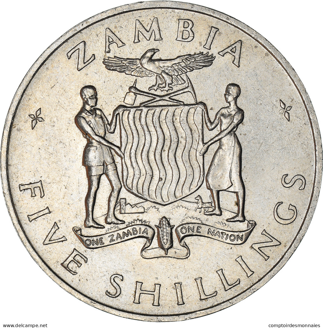 Monnaie, Zambie, 5 Shillings, 1965, British Royal Mint, SUP, Copper-nickel, KM:4 - Sambia