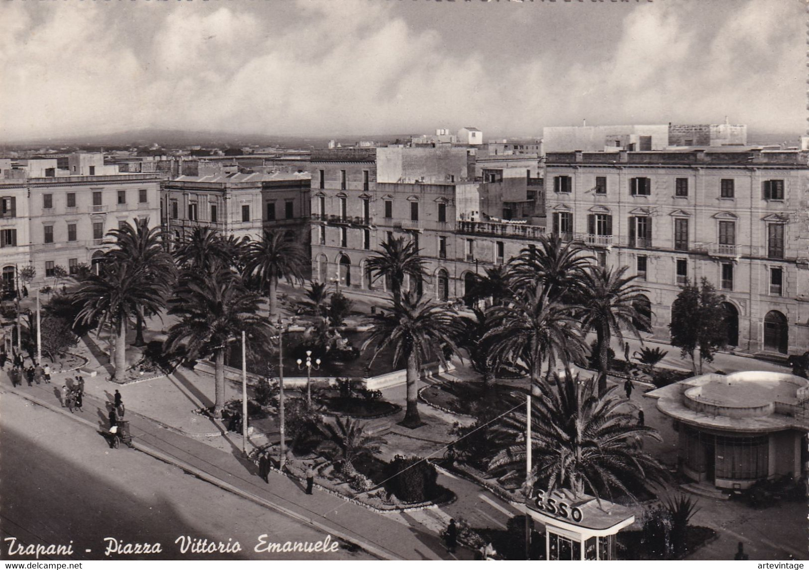 Cartolina Trapani - Piazza Vittorio Emanuele - Trapani