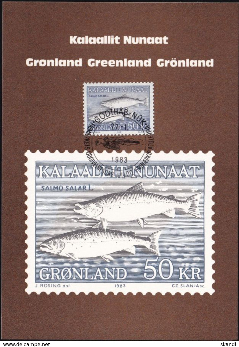 GRÖNLAND 1983 Mi-Nr. 140 Maximumkarte MK/MC - Cartes-Maximum (CM)