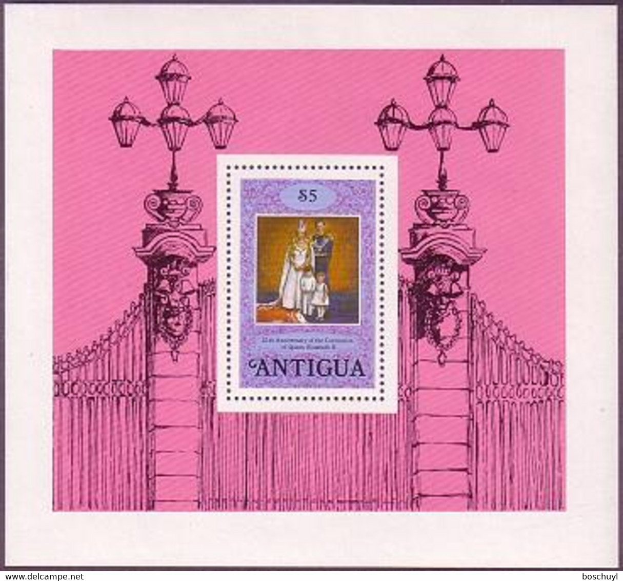 Antigua, 1978, Silver Jubilee Of Queen Elizabeth II, Royal, Coronation, MNH, Michel Block 36 - Otros & Sin Clasificación