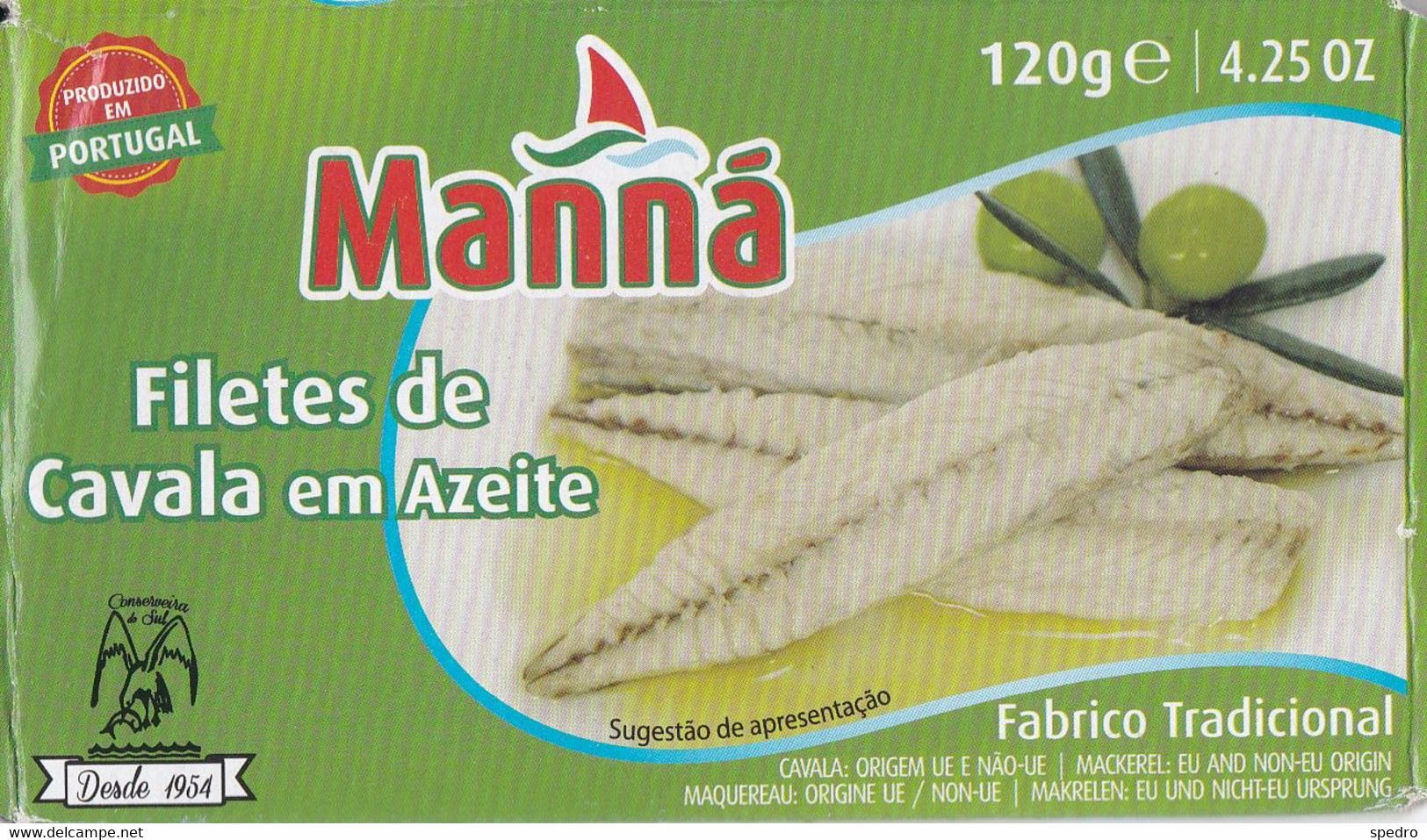 Portugal 2021 Manná Filetes Cavala Em Azeite Caixa De Cartão Boîte Carton Mackerel Filets Olive Oil Maquereau Makrelen - Other & Unclassified