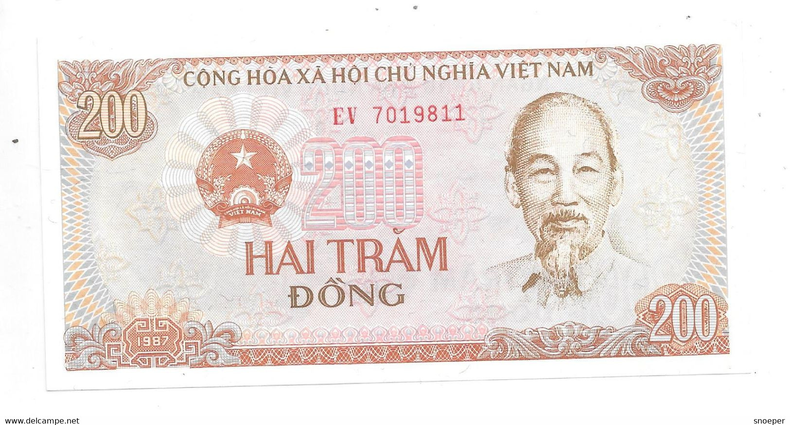 *n.  Vietnam 200 Dong 1987  100a - Viêt-Nam