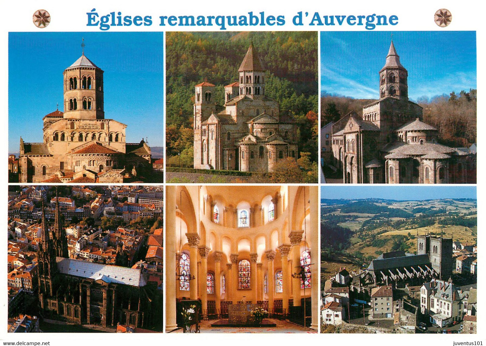CPSM Eglises Remarquables D'Auvergne-Multivues-Timbre    L960 - Auvergne