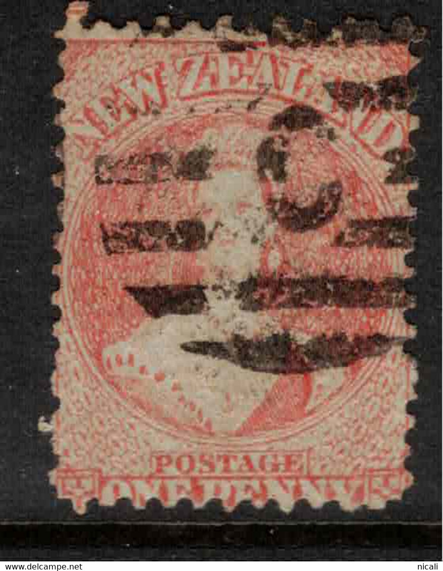 NZ 1855 1d Pale Orange-vermilion FFQ Star Wmk SG 111 U #BSG2 - Neufs