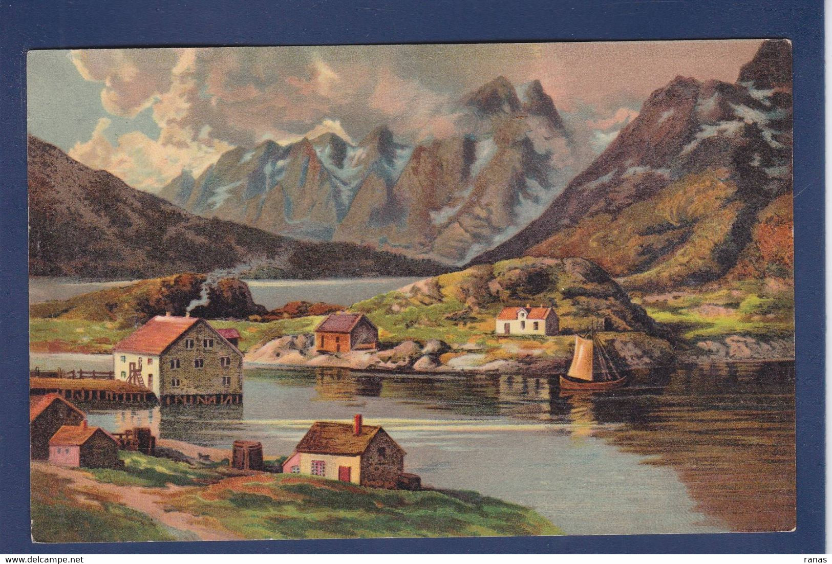 CPA Norvège Norge Norway Non Circulé Litho éditeur Stengel Raftsund Lofoten - Norwegen