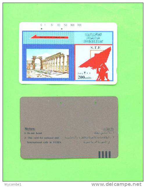 SYRIA - Magnetic Phonecard/Roman Ruins - Syria