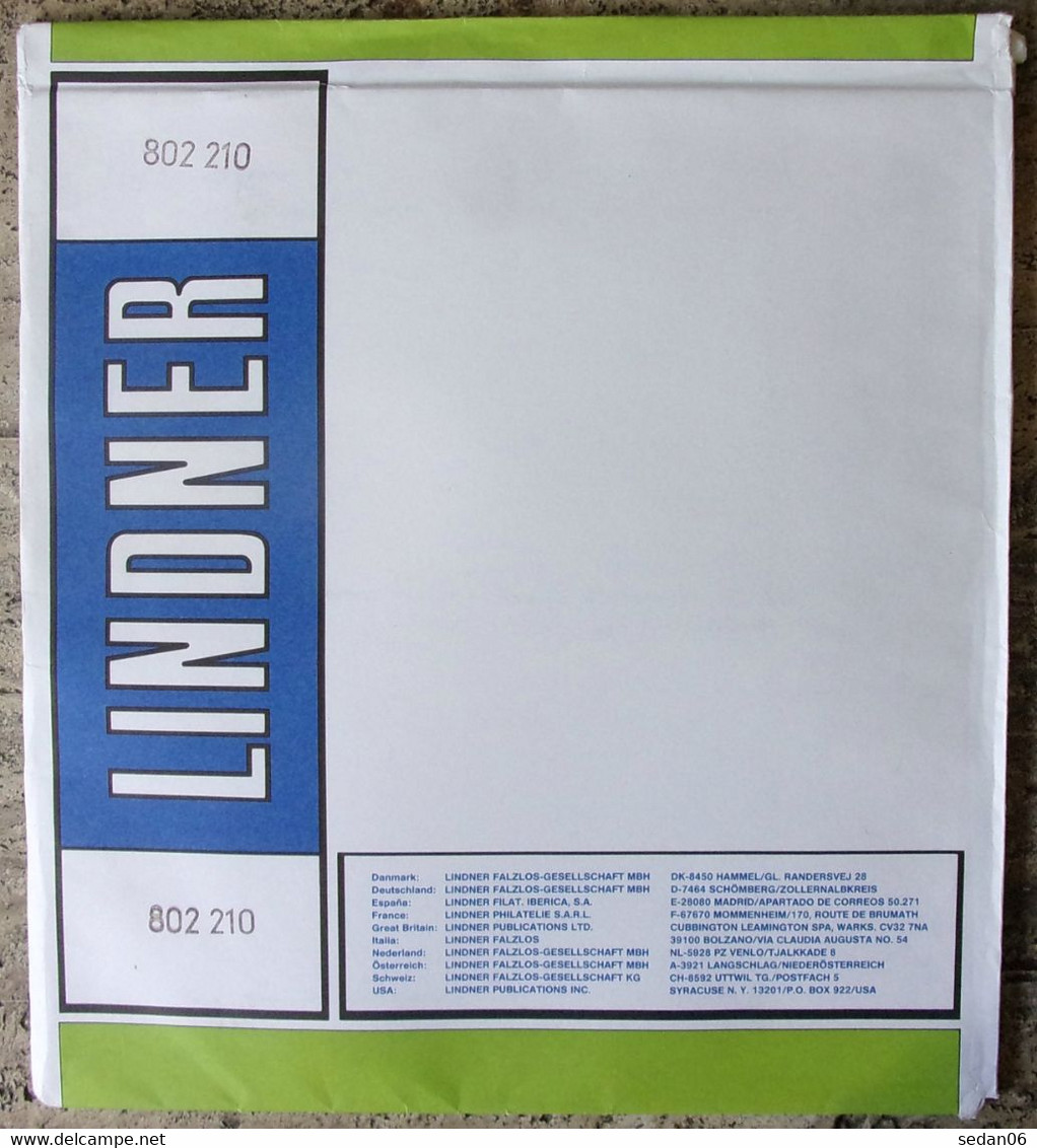 Lindner - Feuilles NEUTRES LINDNER-T REF. 802 210 P (2 Poches) (paquet De 10) - A Nastro