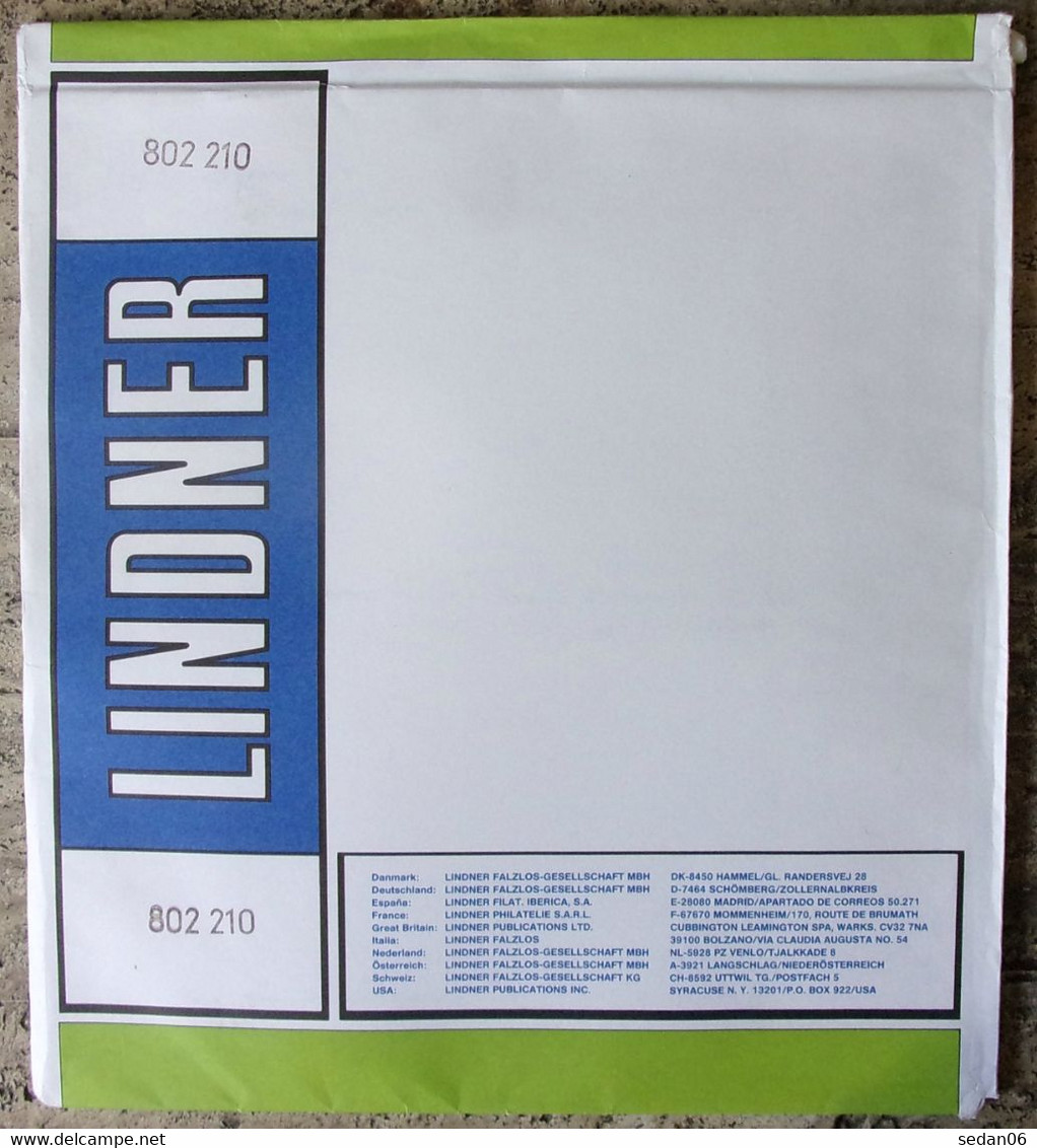 Lindner - Feuilles NEUTRES LINDNER-T REF. 802 210 P (2 Poches) (paquet De 10) - A Bandes