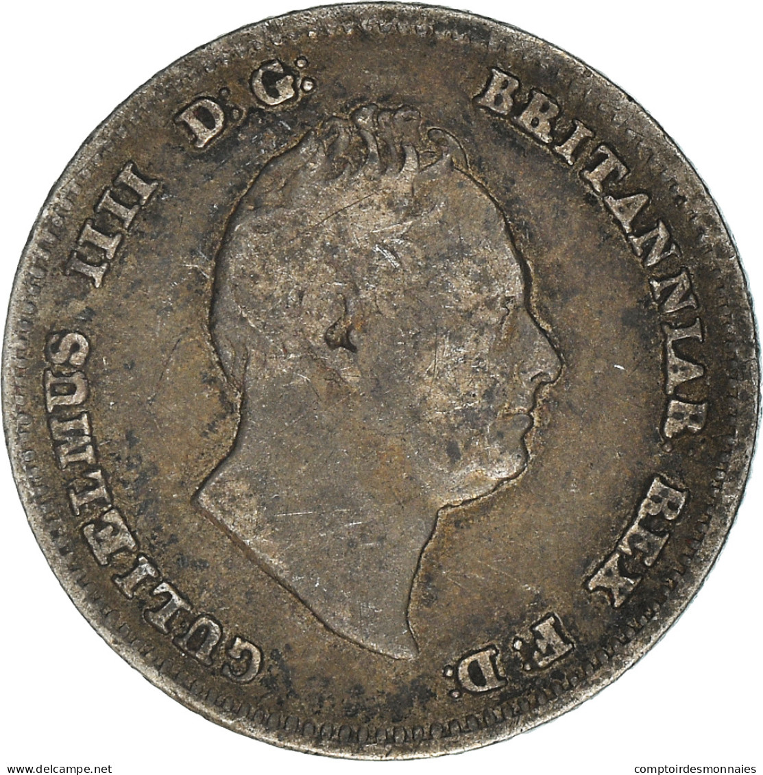 Monnaie, Grande-Bretagne, William IV, 4 Pence, Groat, 1836, TB+, Argent, KM:711 - G. 4 Pence