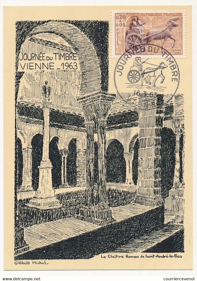 FRANCE - Carte Locale - Journée Du Timbre 1963 - Poste Gallo-romaine - VIENNE - 16/3/1963 - Stamp's Day