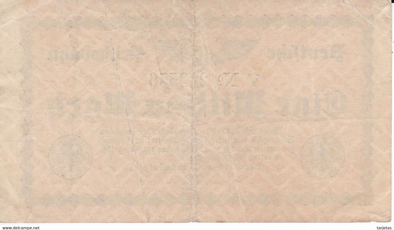 BILLETE DE ALEMANIA DE 1000000 MARK DEL AÑO 1923 (BANKNOTE) EINE MILLION - 1 Mio. Mark