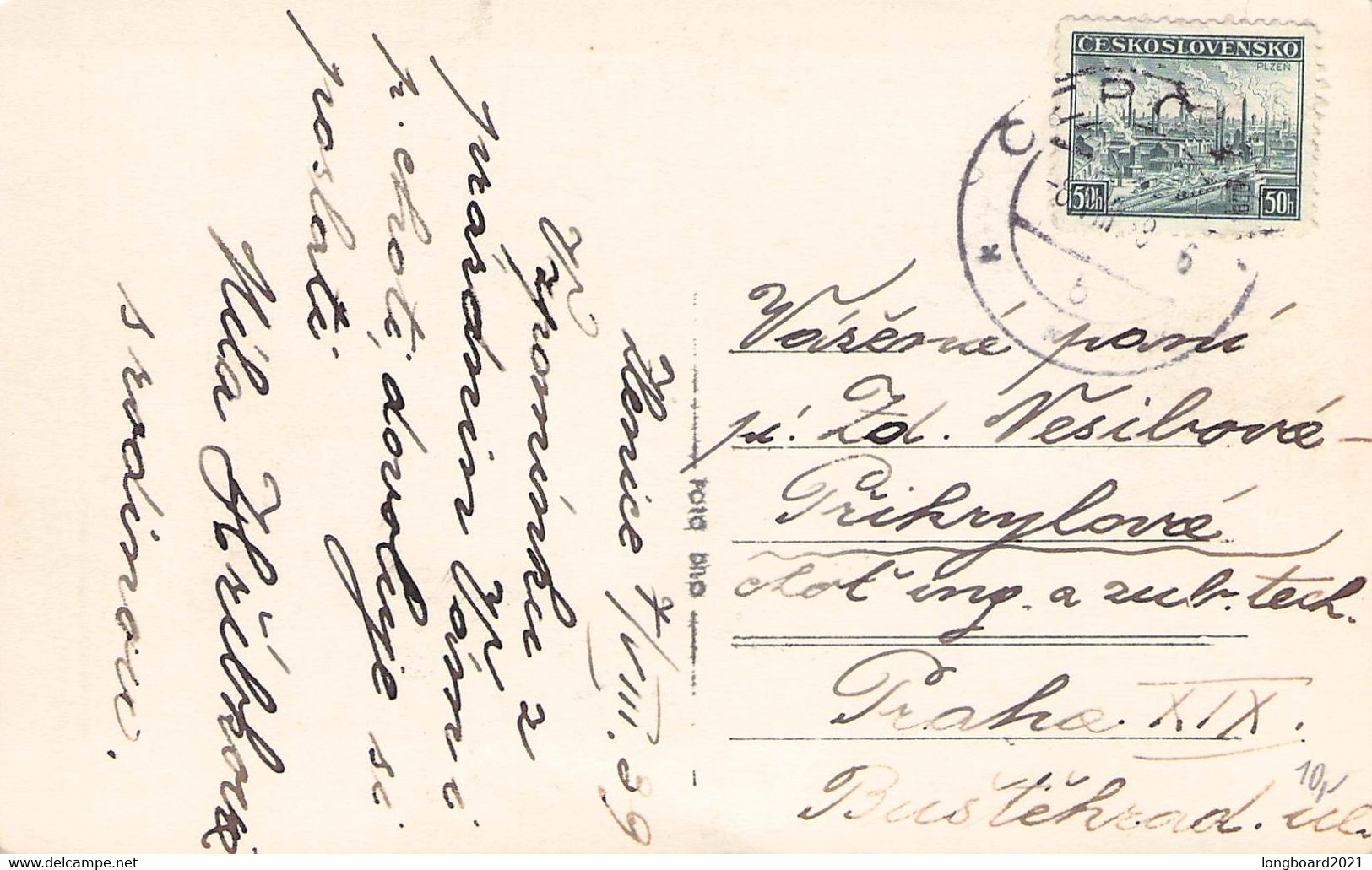 TSCHECHOSLOVAKIA - POSTKARTE 1939 ZLENICE NAD SAZAVOU / P89 - Repubblica Ceca