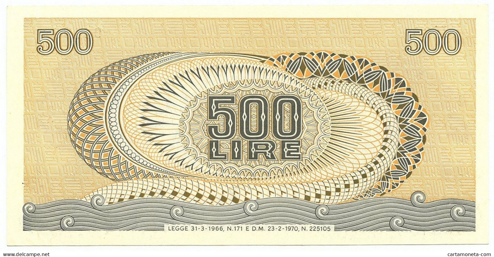 500 LIRE BIGLIETTO DI STATO ARETUSA 23/02/1970 QFDS - Other & Unclassified