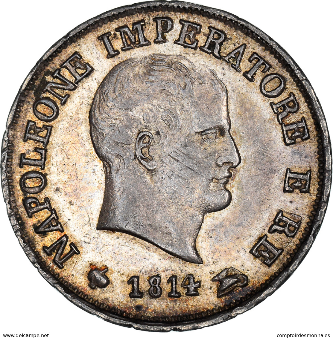 Monnaie, États Italiens, KINGDOM OF NAPOLEON, Napoleon I, 10 Soldi, 1814 - Napoleonic