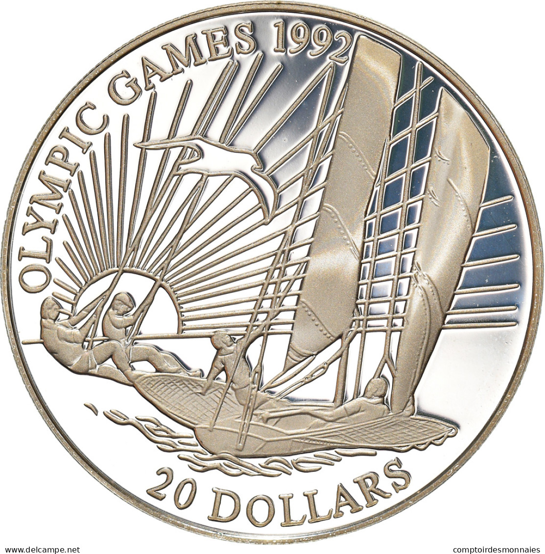 Monnaie, Kiribati, 20 Dollars, 1992, British Royal Mint, FDC, Argent, KM:17 - Kiribati