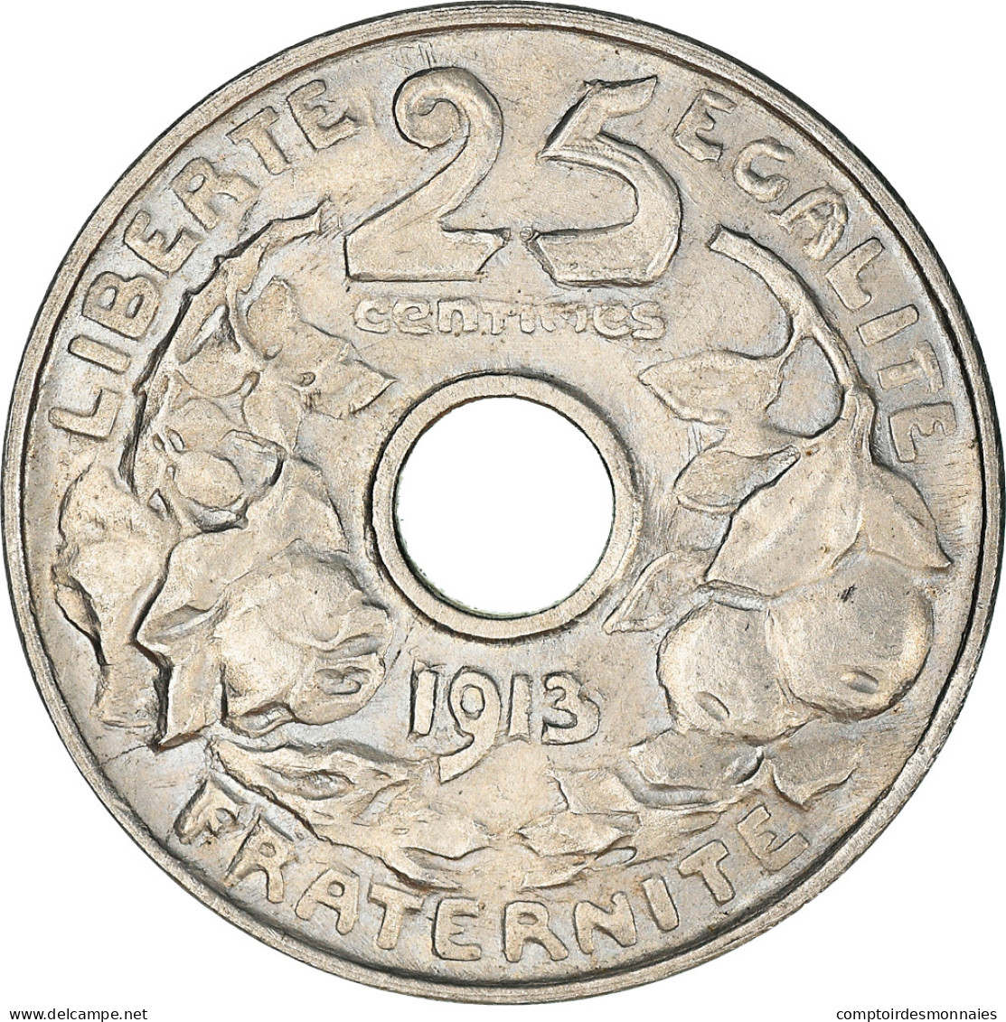 Monnaie, France, Essai De Prouvé, Grand Module, 25 Centimes, 1913, SPL, Nickel - Probedrucke