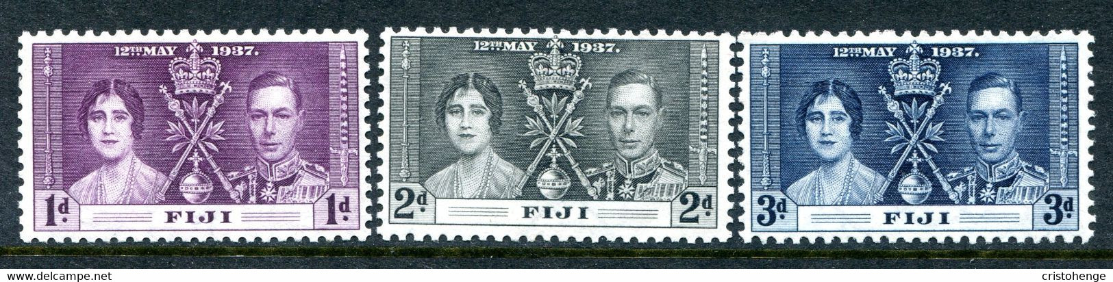 Fiji 1937 KGVI Coronation Set HM (SG 246-248) - Fiji (...-1970)