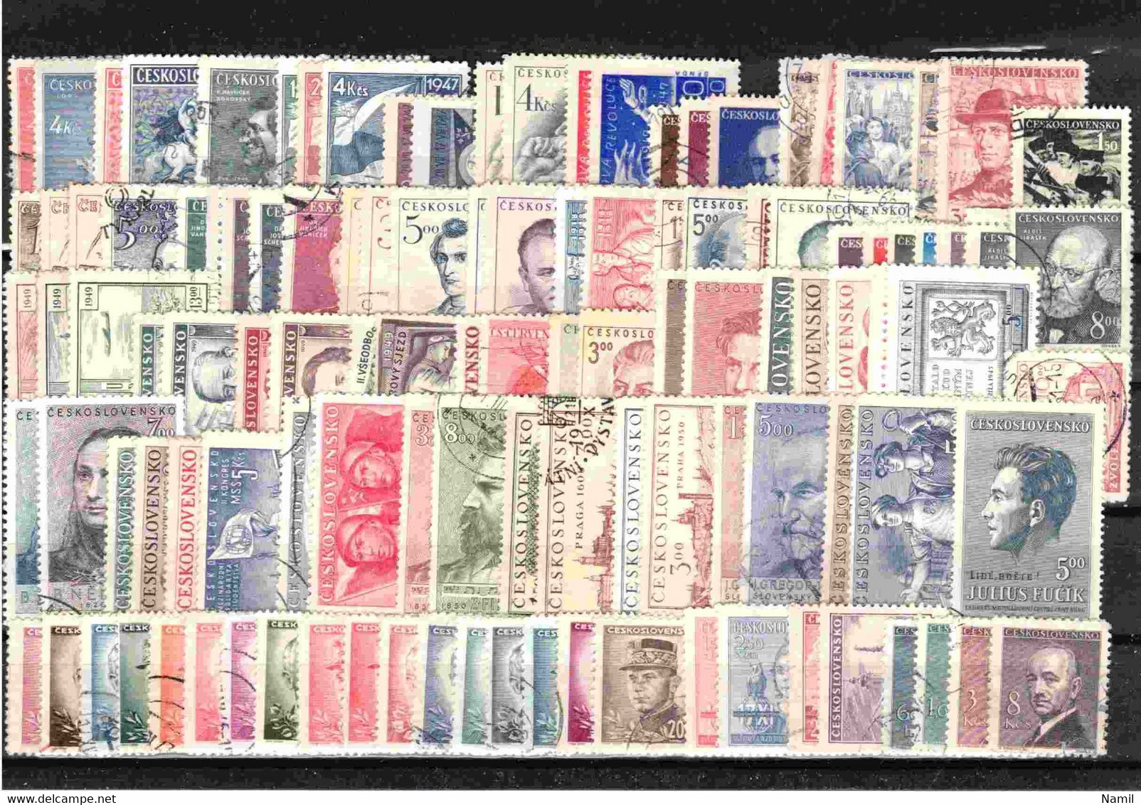 Tchécoslovaquie 1945-1949 Lot Avec Timbres Obliteré - Collections, Lots & Séries