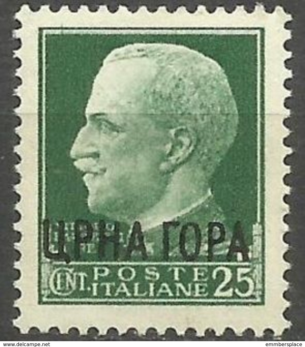 Italian Occ Montenegro - 1941 Occupation Overprint 25c MNH **   Sc 2N19 - Montenegro