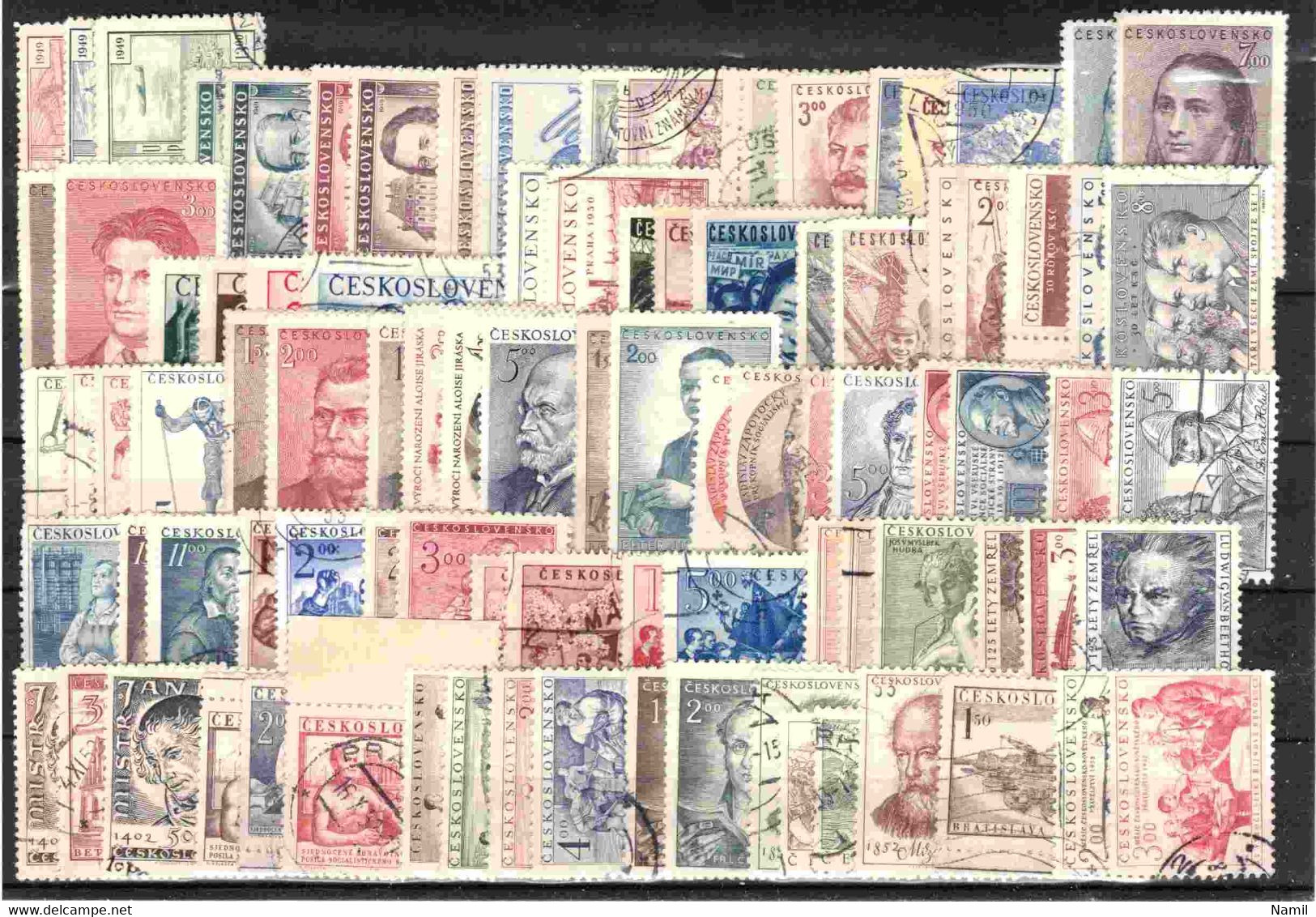 Tchécoslovaquie 1949-1952 Lot Avec Timbres Obliteré - Collections, Lots & Séries