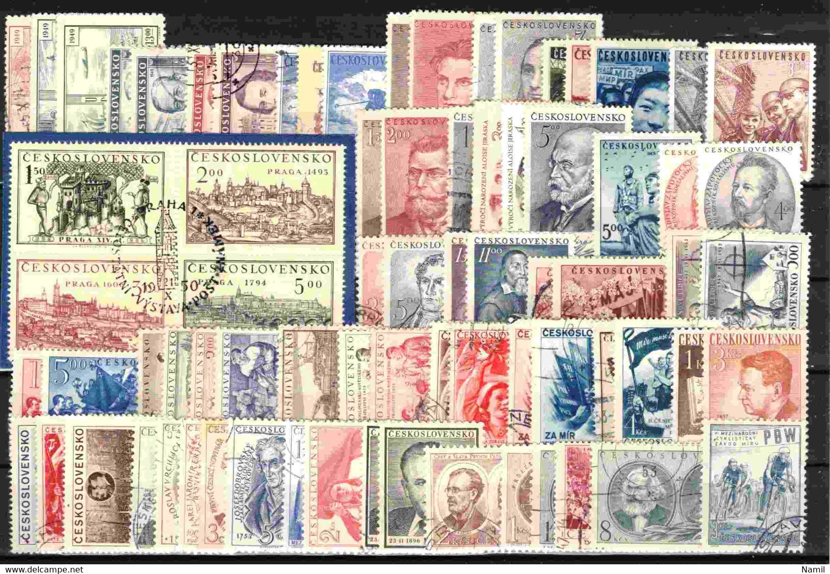 Tchécoslovaquie 1949-1953 Lot Avec Timbres Obliteré - Collections, Lots & Séries