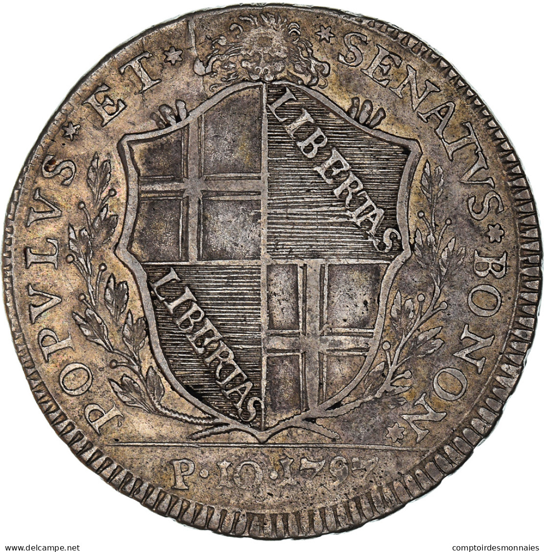 Monnaie, États Italiens, PAPAL STATES-BOLOGNA, 10 Paoli, Scudo, 1797, Bologna - Emilia