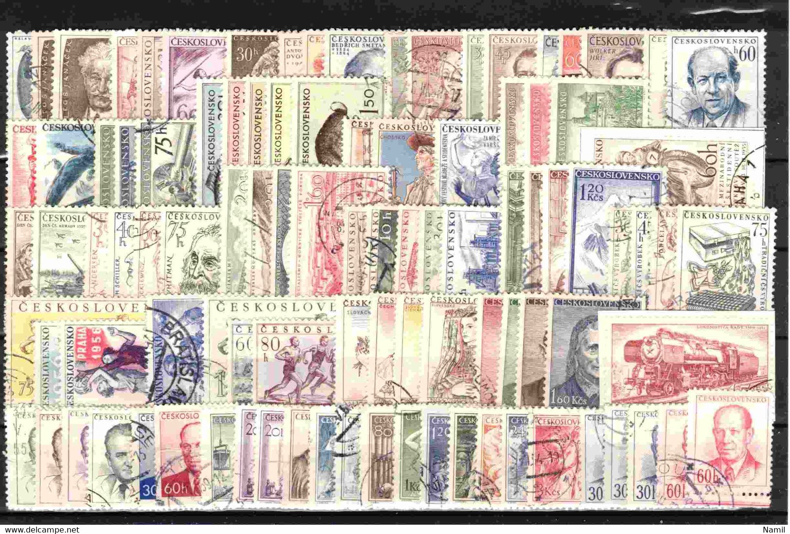 Tchécoslovaquie 1953-1957 Lot Avec Timbres Obliteré - Lots & Serien