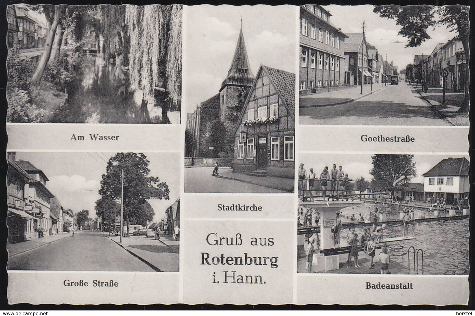 D-27356 Rotenburg (Wümme) - Alte Ansichten - Große Straße - Goethestraße - Badeanstalt - Bahnpost ! - Rotenburg (Wuemme)