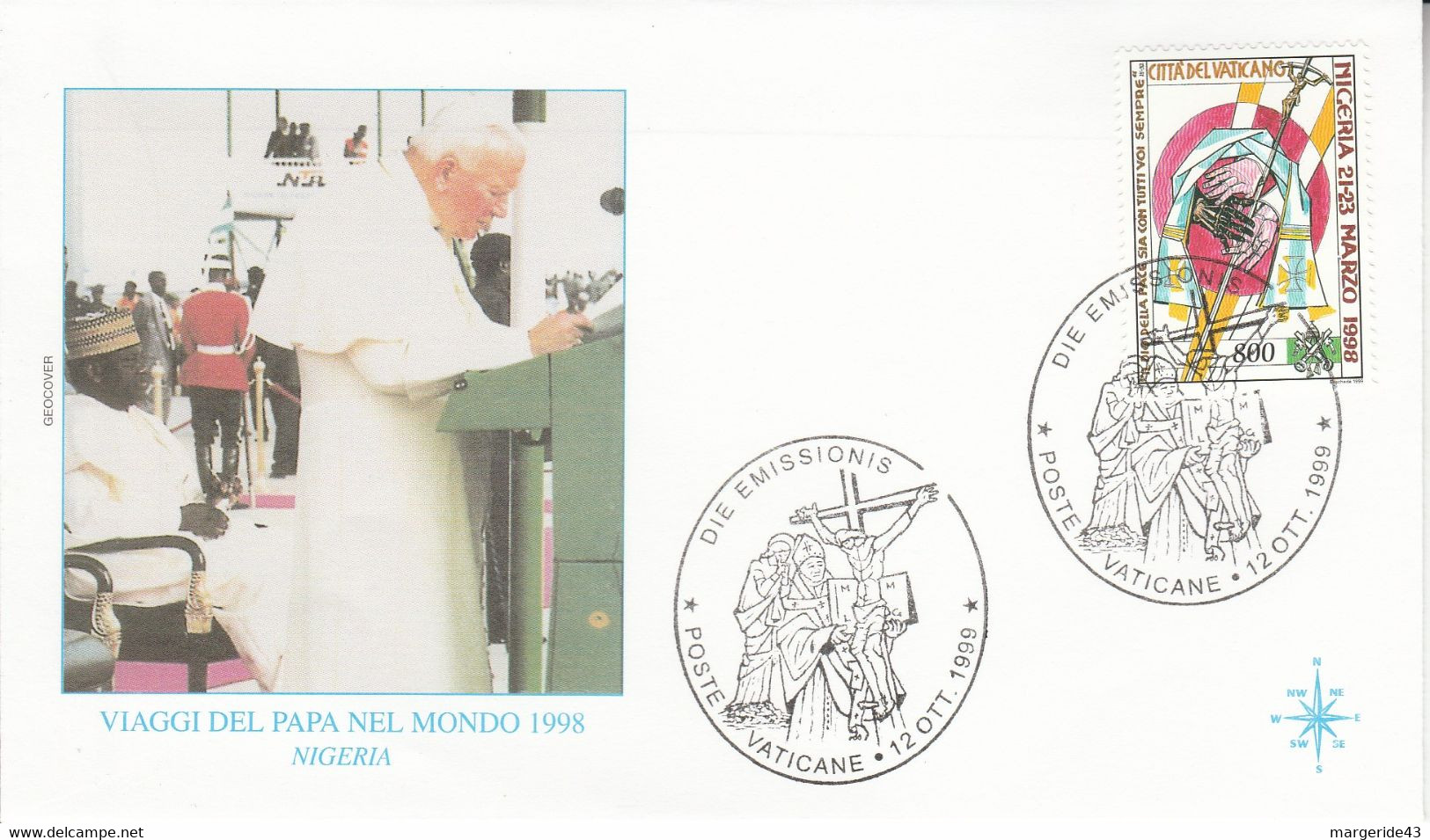 VATICAN 1999 VISITE PAPE JEAN PAUL II AU NIGERIA - Frankeermachines (EMA)