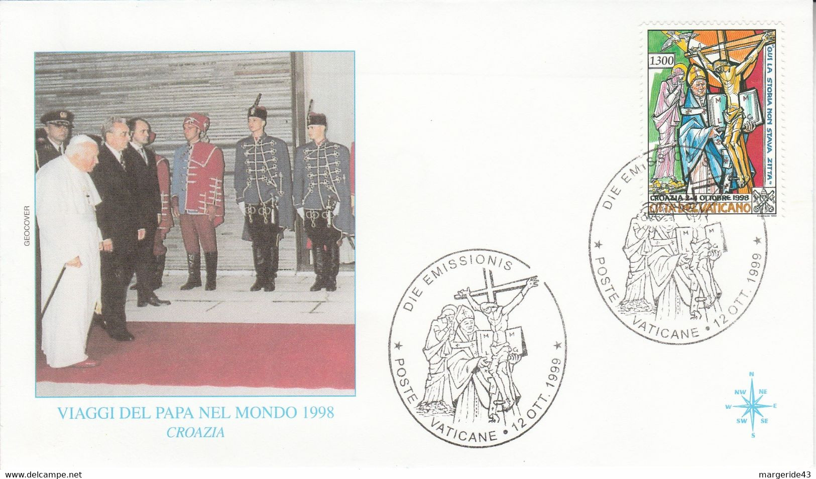 VATICAN 1999 VISITE PAPE JEAN PAUL II EN CROATIE - Franking Machines (EMA)