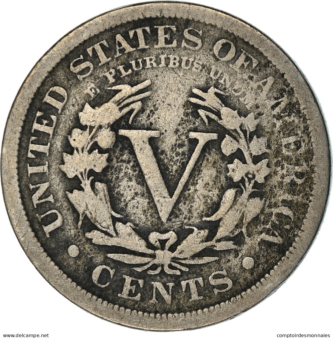 Monnaie, États-Unis, Liberty Nickel, 5 Cents, 1905, U.S. Mint, Philadelphie - 1883-1913: Liberty (Liberté)