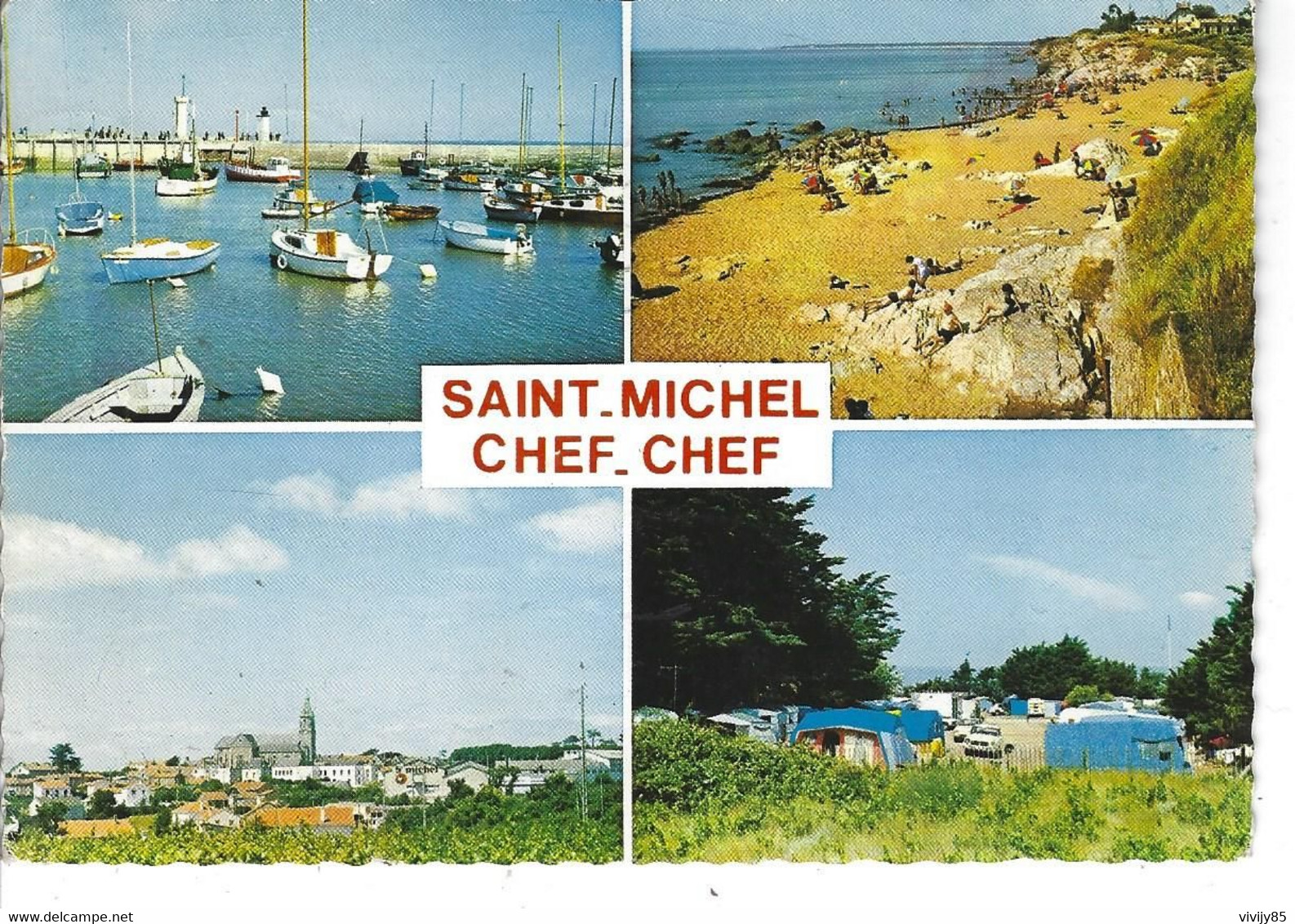 44 - St MICHEL CHEF CHEF - T.Belle Multi Vues Couleur Du Port De Comberge , La Plage  , Vue Générale  Le Camping - Saint-Michel-Chef-Chef