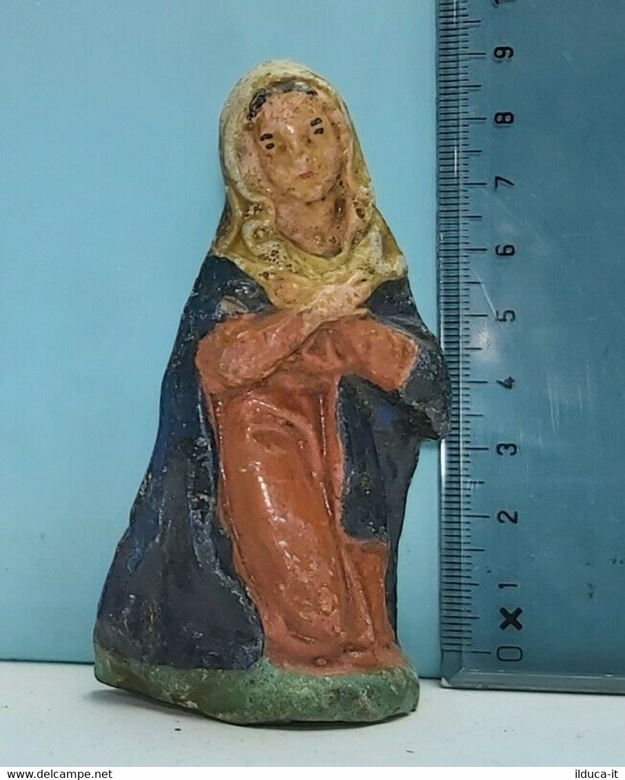 98780 Pastorello Presepe - Statuina In Gesso Semi-piatta - Madonna - Weihnachtskrippen