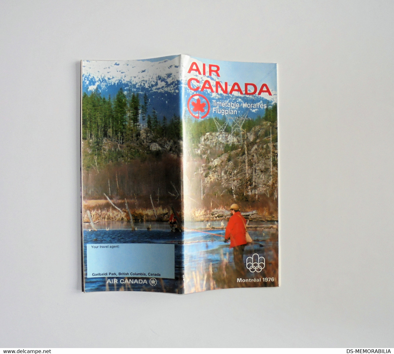 AIR CANADA Timetable 1976 Montreal Olympic Games - Wereld