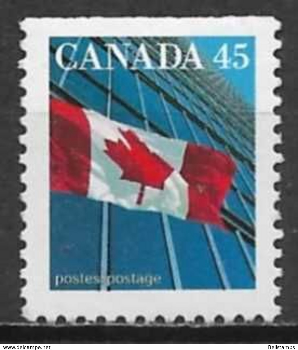 Canada 1998. Scott #1362a Single (U) Flag And Building - Postzegels