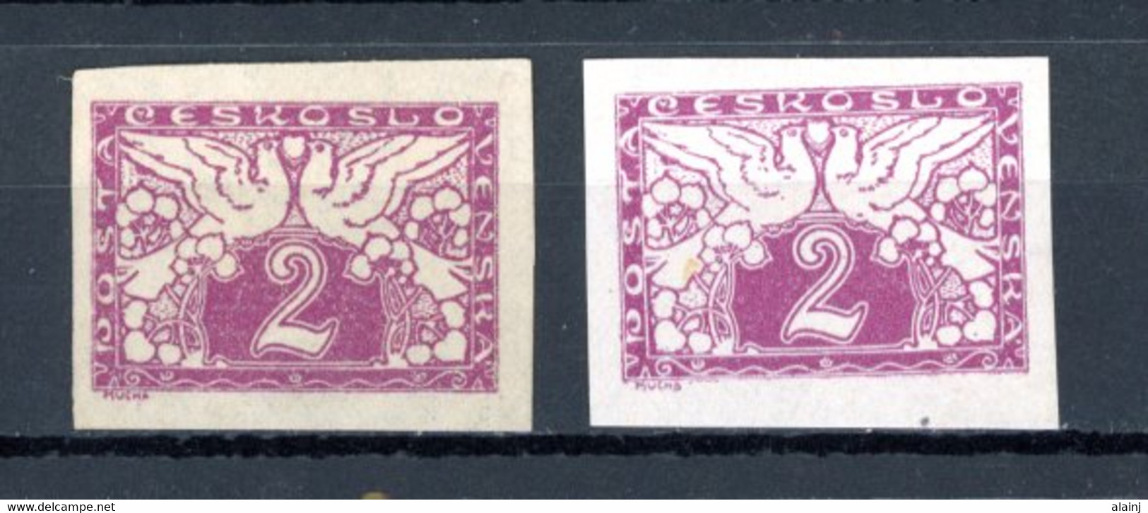 Tchécoslovaquie   Y&T   J 9 - 9a   Obl   ---    Les Deux Papiers Paille Et Blanc  --  Différences Très Claires - Newspaper Stamps