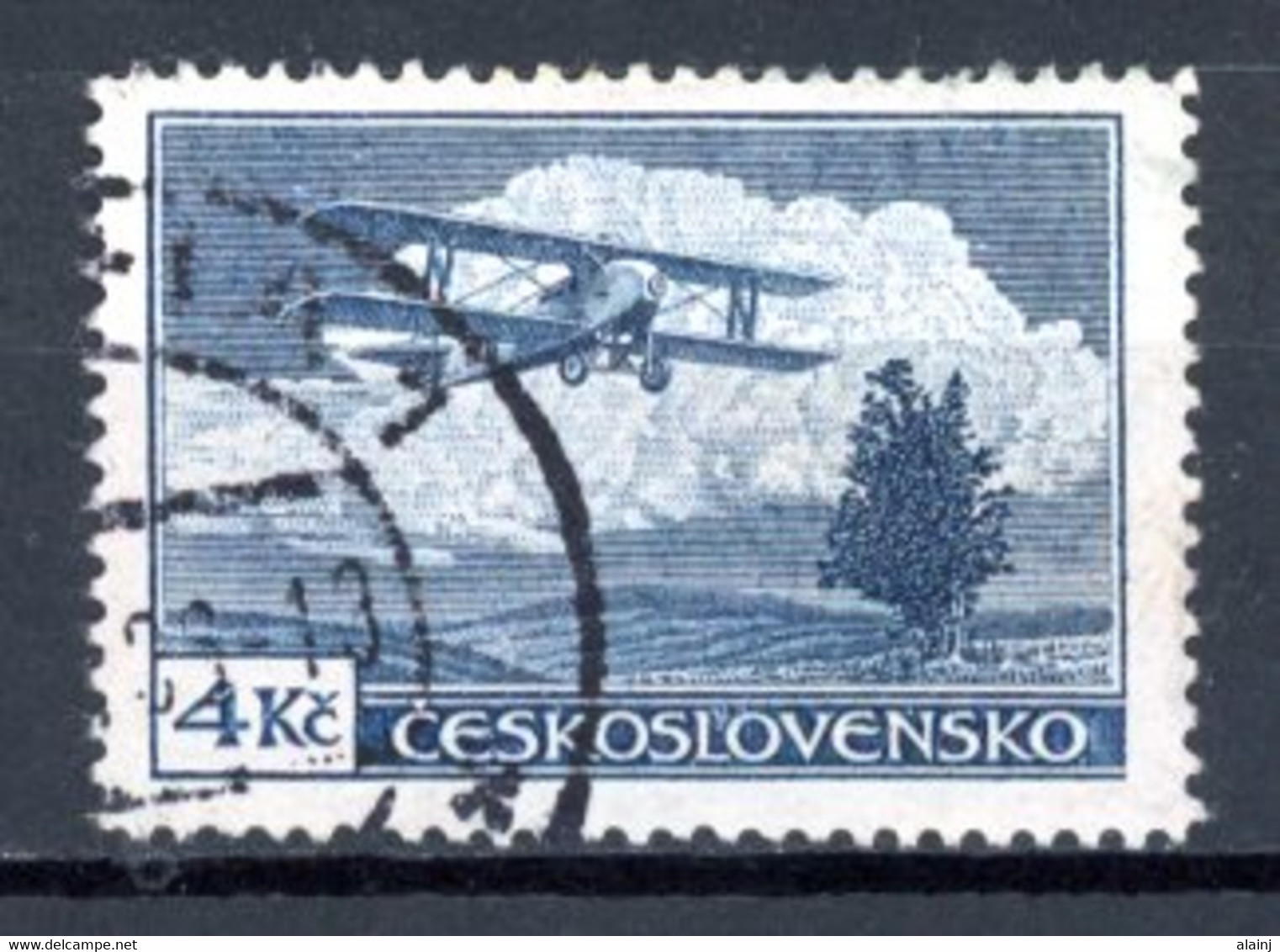 Tchécoslovaquie   Y&T   PA 14   0bl.   ---    Bel état. - Airmail