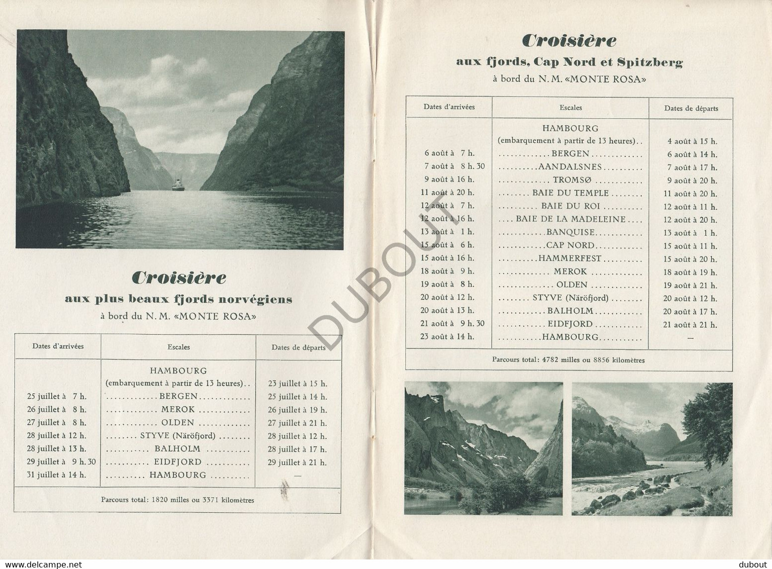 Navigation Croisières Hamburg-Sud - Pays Du Nord - Monte Rosa 1938 (V47) - Wereld