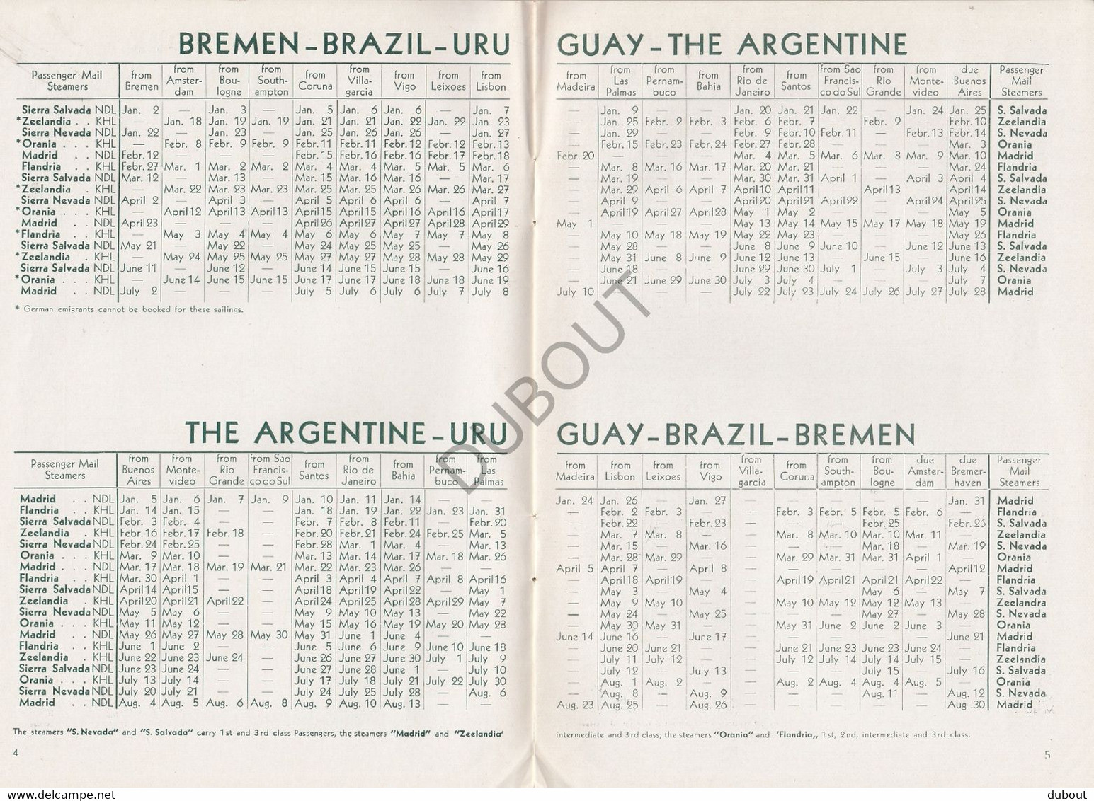 Navigation Norddeutscher Lloyd Bremen 1933 North And South America - West Indian Ports - Far East - Australia (V48) - Mondo