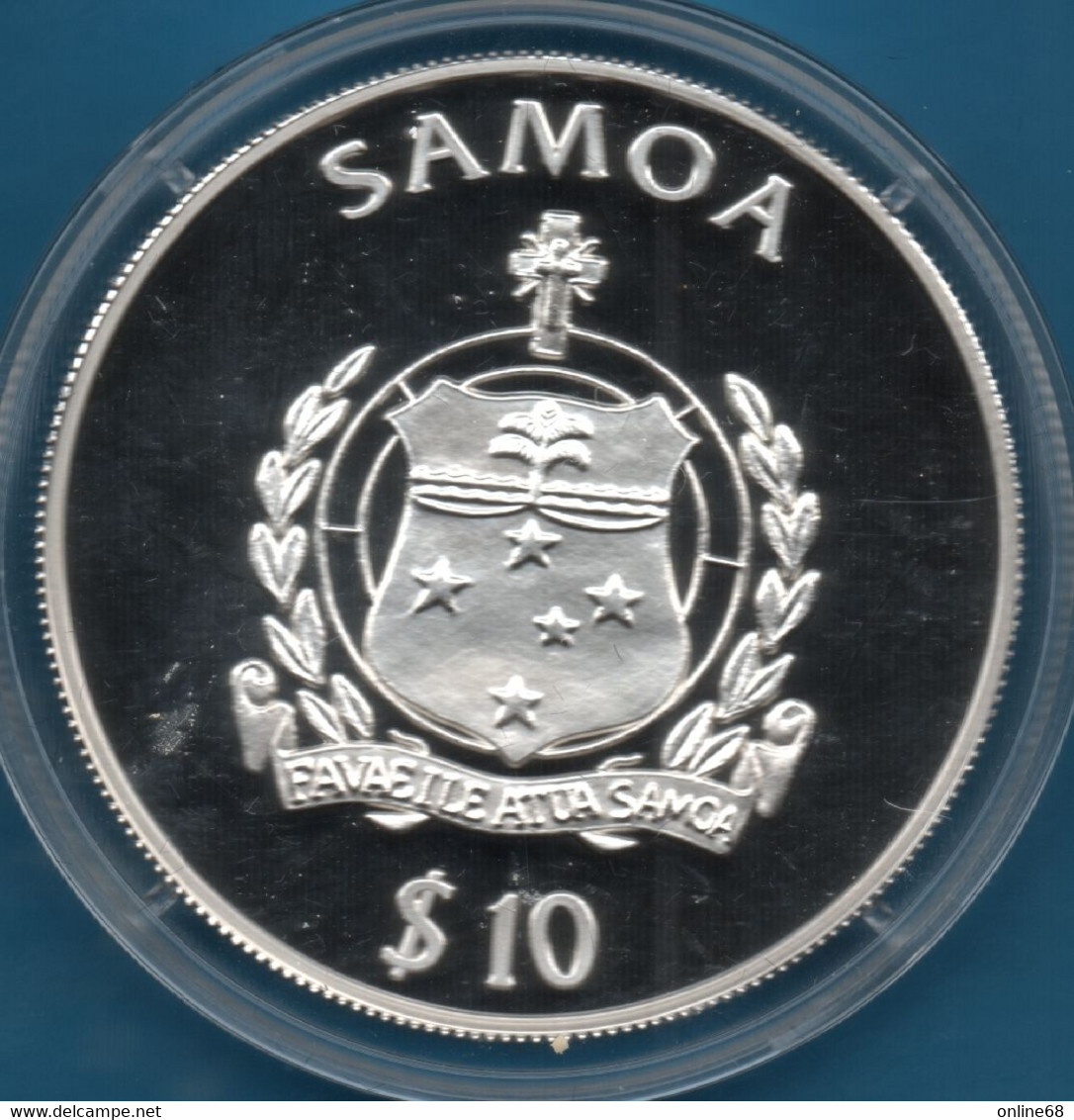 SAMOA $10 TALA 1999 Argent 925‰ Silver  PROOF SMS EBER 16 MARCH 1889 Series History Of Seafaring - Samoa