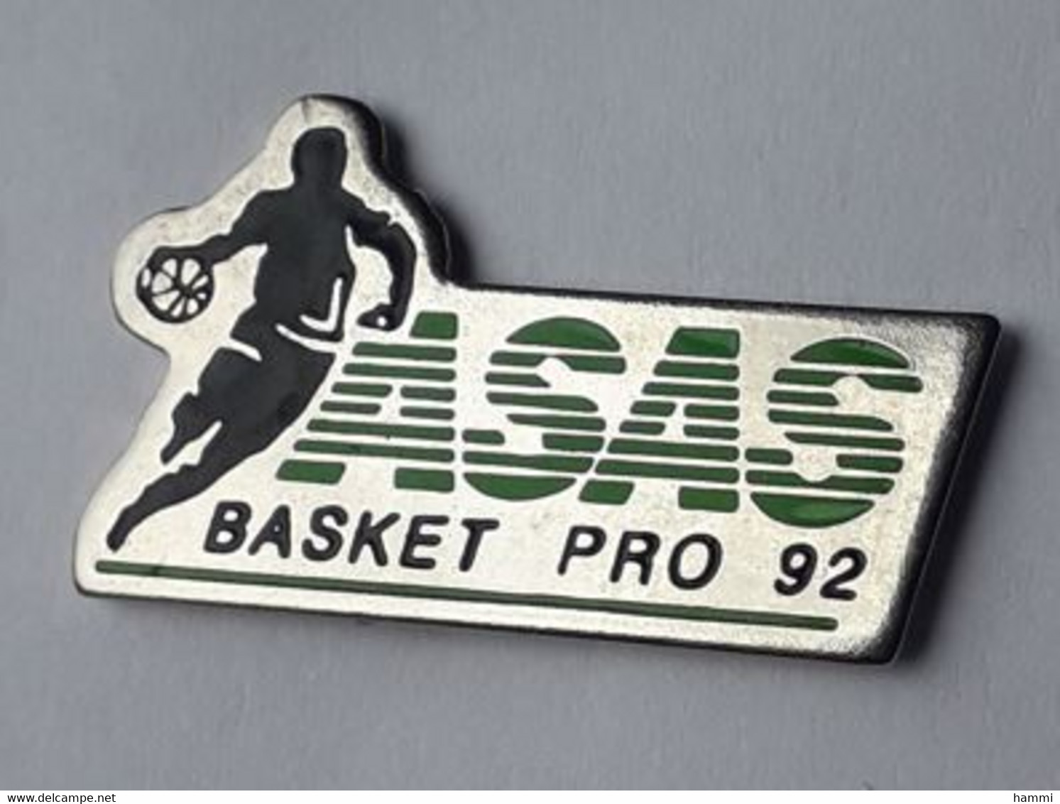 SP173 Pin's Basketball ASAS BASKET PRO 92 à SCEAUX Hauts-de-Seine Version Fond Argenté Achat Immédiat - Basketball