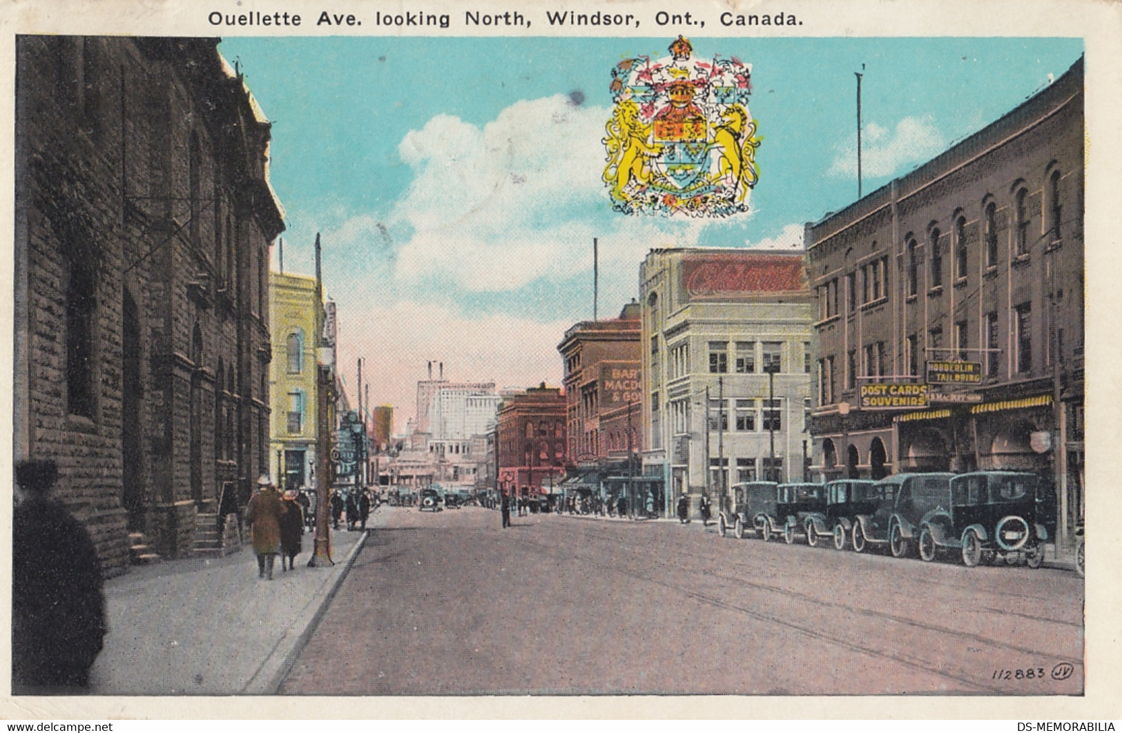 Windsor Ontario Canada - Ouellette Avenue Looking North , Old Cars 1926 - Windsor