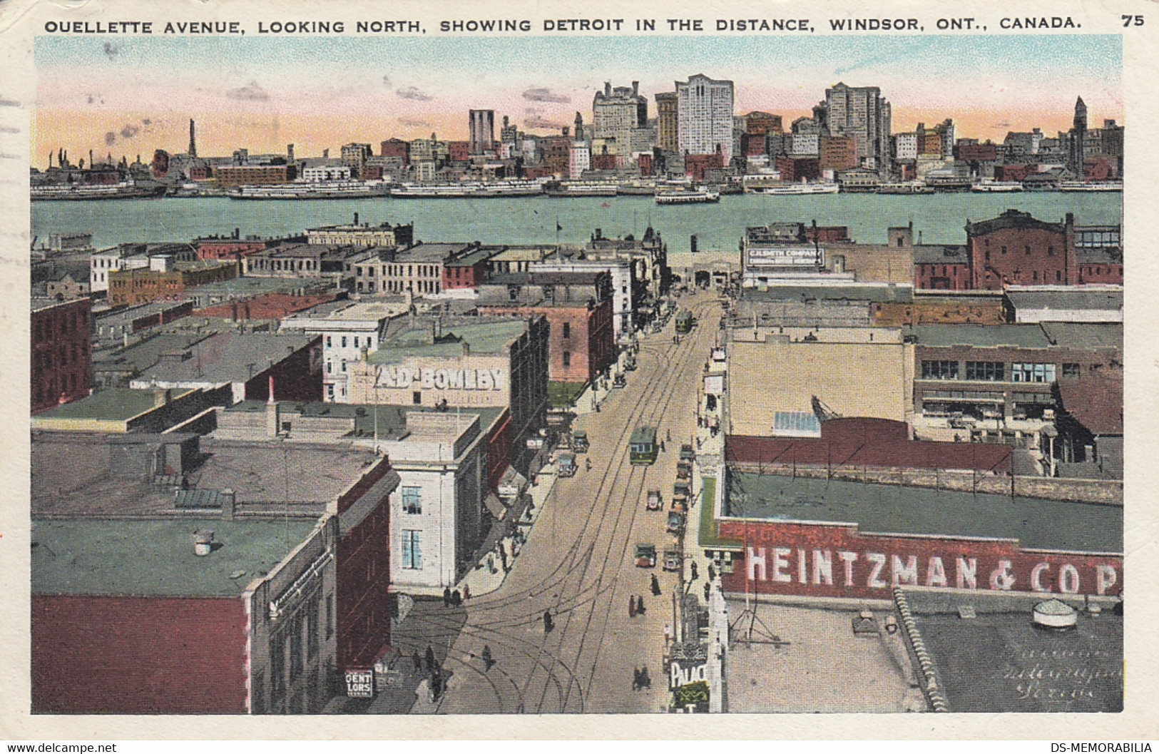 Windsor Ontario Canada - Ouellette Avenue Looking North , Detroit 1926 - Windsor