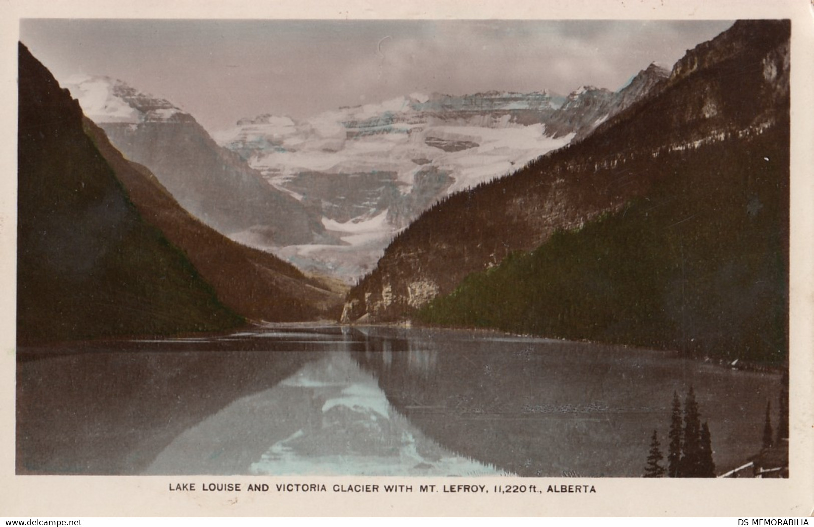 Lake Louise Alberta Canada - Victoria Glacier W Mt Lefroy Real Photo Postcard - Lac Louise