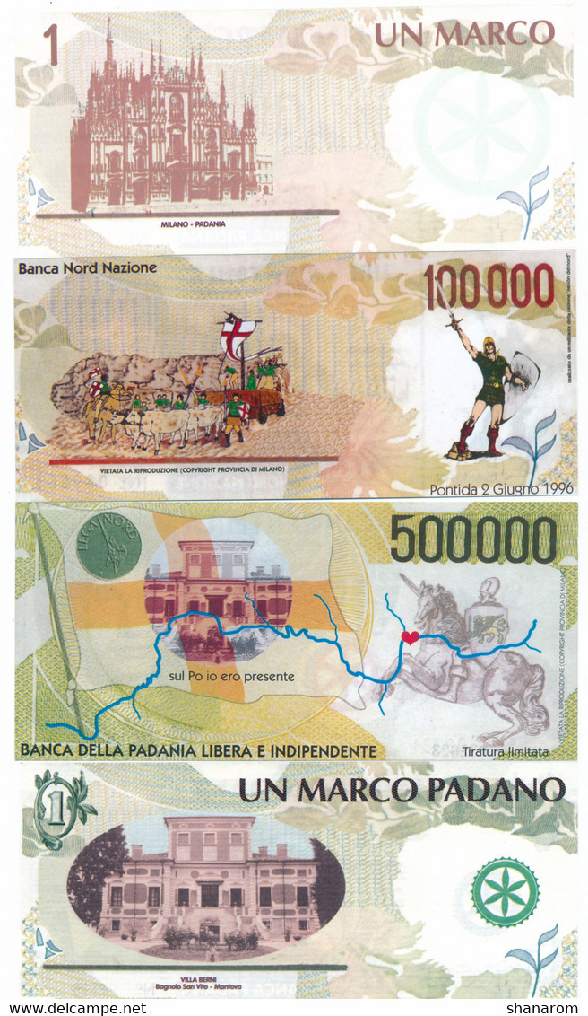 ITALIA // FOUR NOTES // UNC - Zu Identifizieren