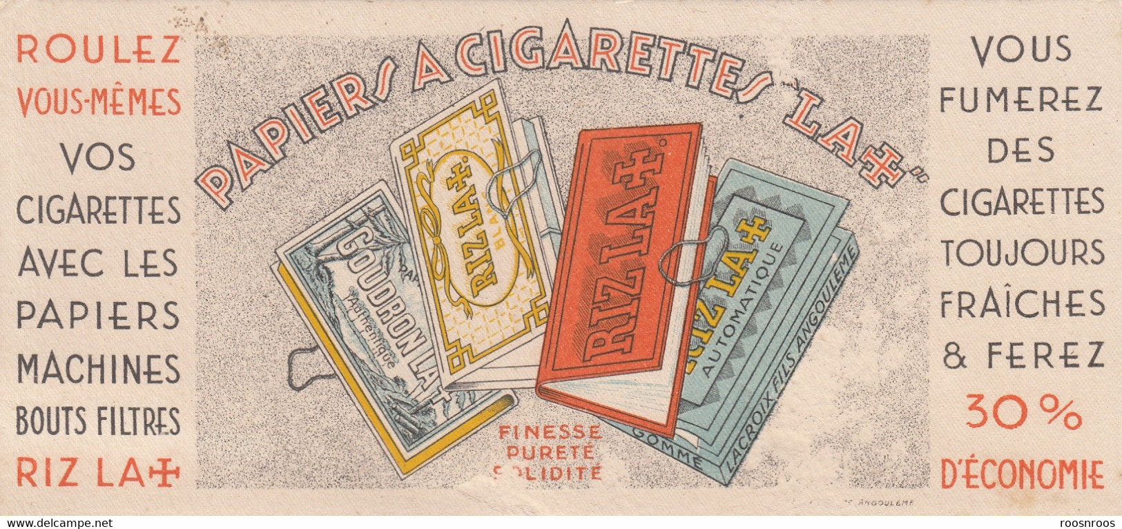 BUVARD PAPIER A CIGARETTES RIZLA CROIX - RIZ LACROIX - Tabac & Cigarettes